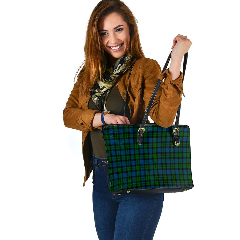McCoy Tartan Leather Tote Bag - Tartan Vibes Clothing