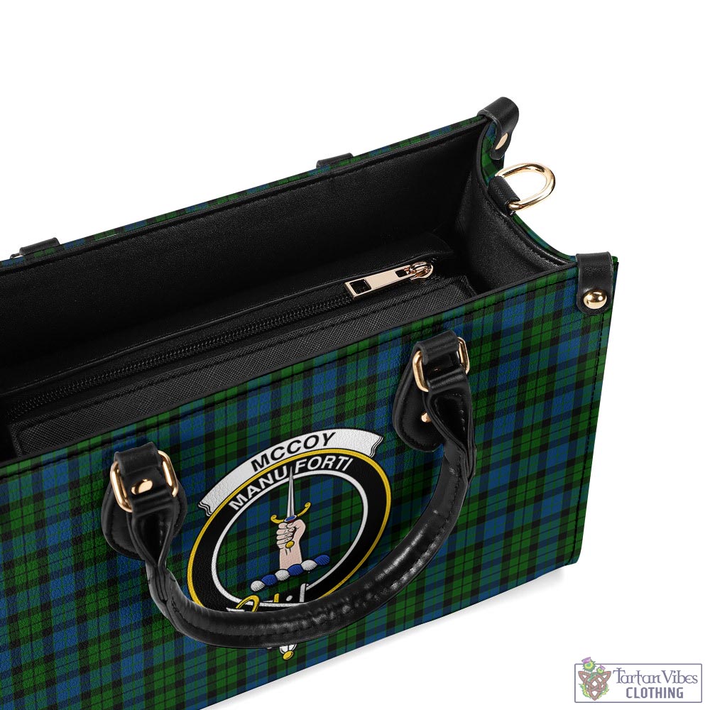 McCoy Tartan Luxury Leather Handbags with Family Crest - Tartan Vibes Clothing