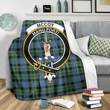 McCoy Ancient Tartan Blanket with Family Crest
