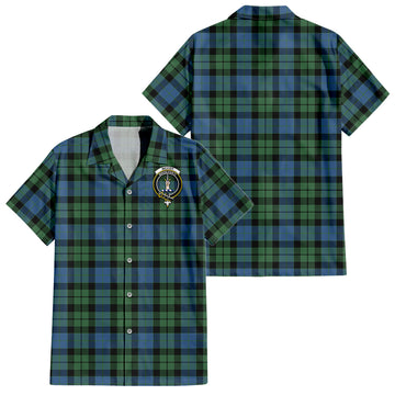 McCoy Ancient Tartan Short Sleeve Button Down Shirt with Family Crest