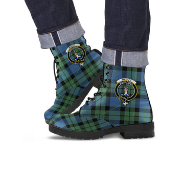 McCoy Ancient Tartan Leather Boots with Family Crest