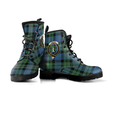 McCoy Ancient Tartan Leather Boots with Family Crest
