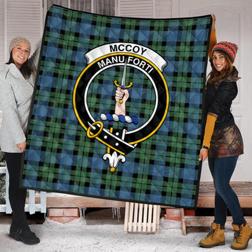 McCoy Ancient Tartan Quilt with Family Crest