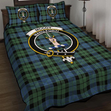 McCoy Ancient Tartan Quilt Bed Set with Family Crest