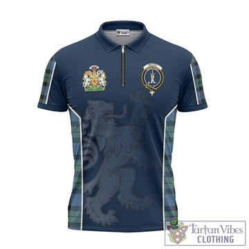McCoy Ancient Tartan Zipper Polo Shirt with Family Crest and Lion Rampant Vibes Sport Style