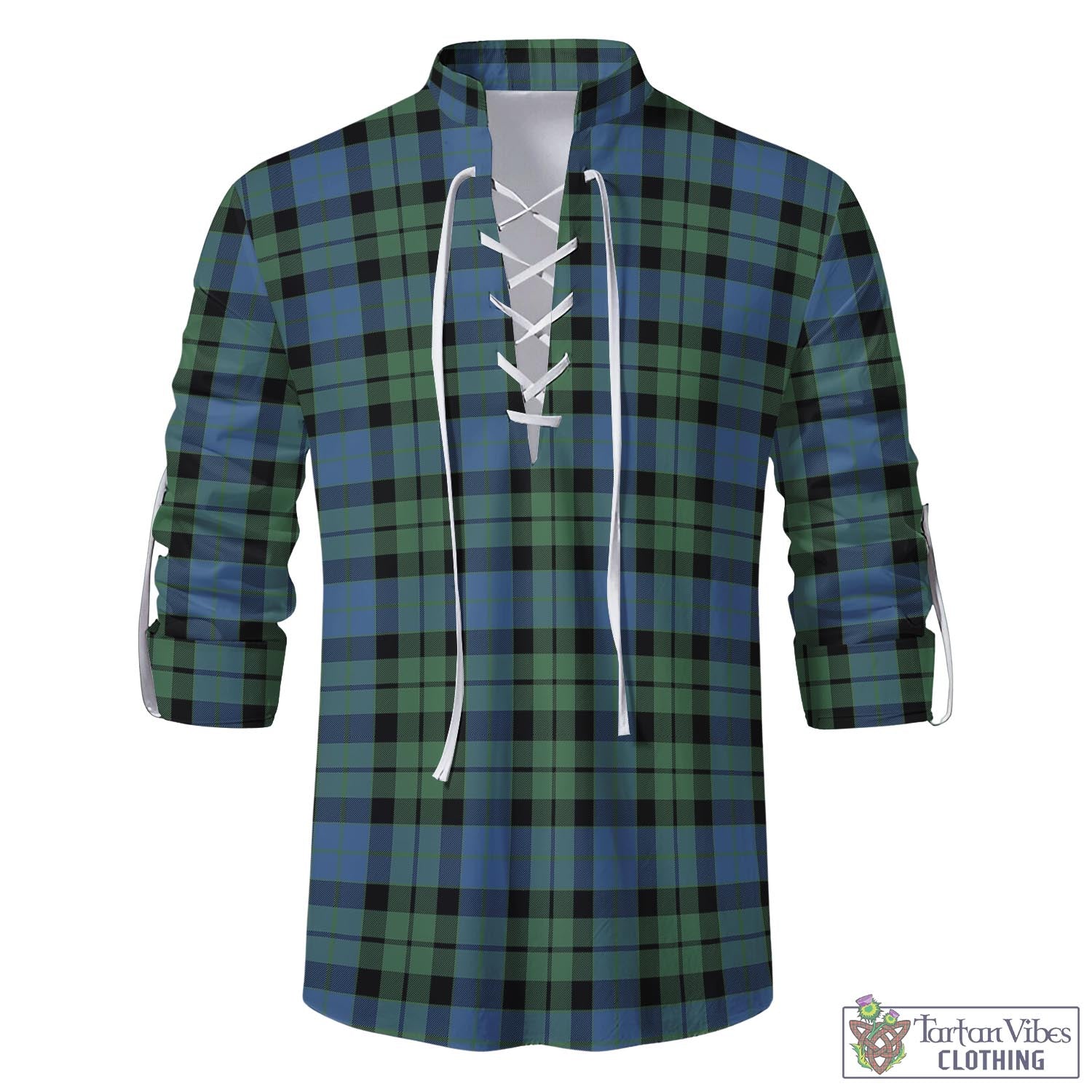 Tartan Vibes Clothing McCoy Ancient Tartan Men's Scottish Traditional Jacobite Ghillie Kilt Shirt