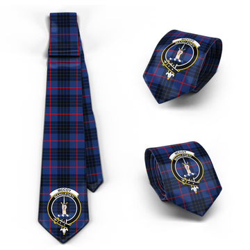 McCoy Blue Tartan Classic Necktie with Family Crest