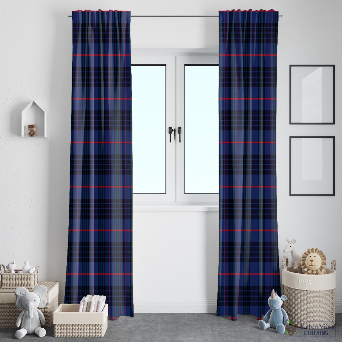 McCoy Blue Tartan Window Curtain