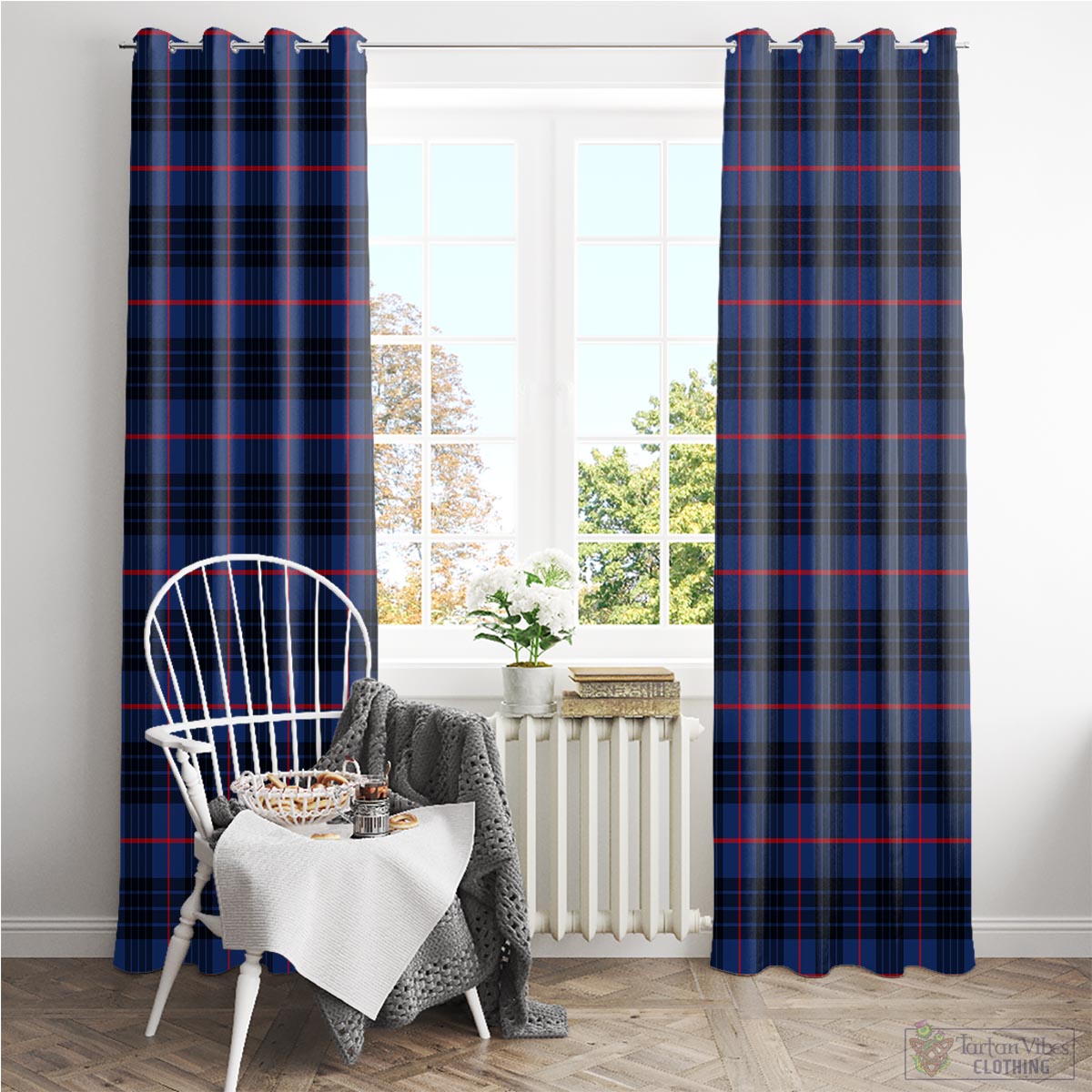 McCoy Blue Tartan Window Curtain