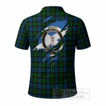 McCoy Clan Crest In Me Tartan Polo Shirt Scotland Flag Style