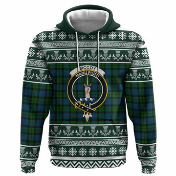 McCoy Clan Tartan Christmas Hoodie with Family Crest - Tartan Vibes Clothing