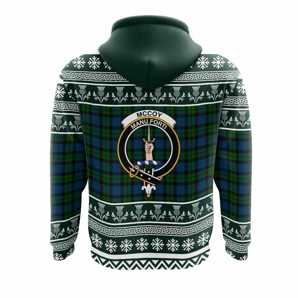 McCoy Clan Tartan Christmas Hoodie with Family Crest - Tartan Vibes Clothing