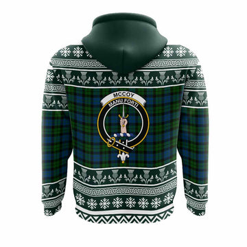 McCoy Clan Tartan Christmas Hoodie with Family Crest - Tartan Vibes Clothing