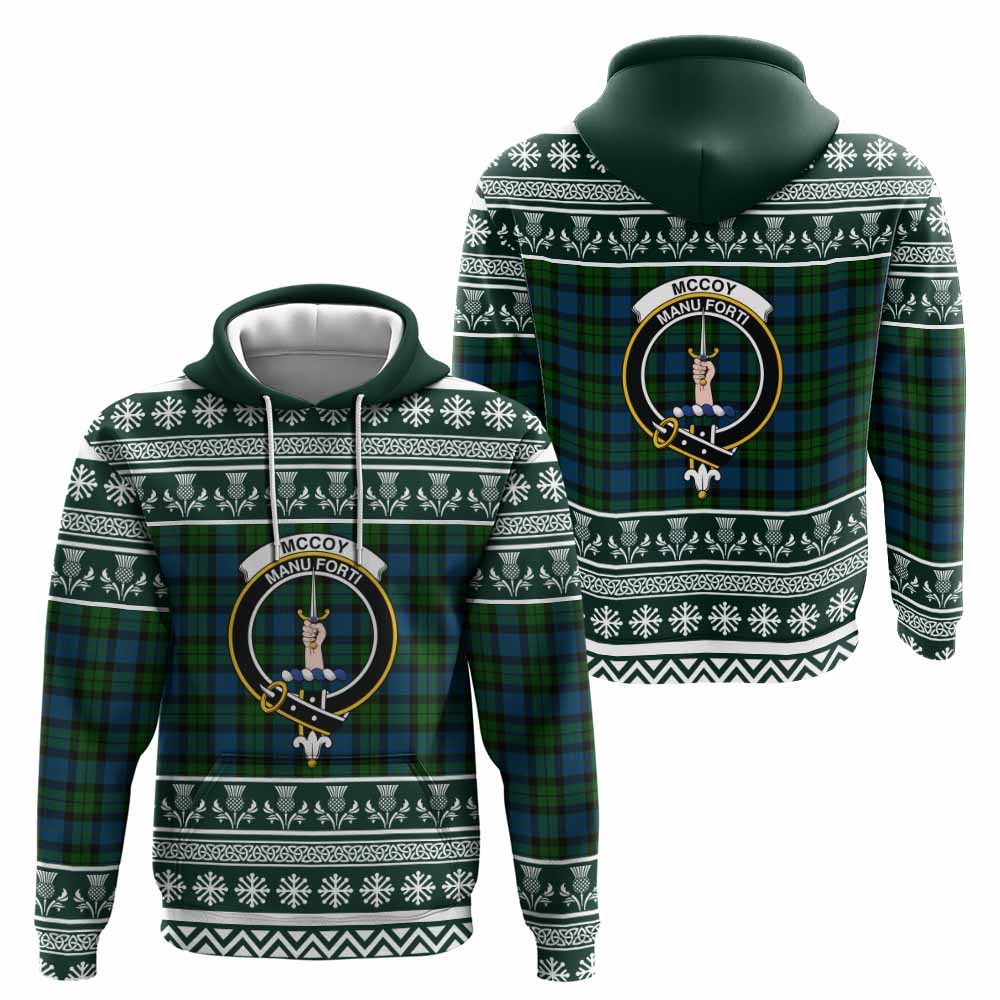 McCoy Clan Tartan Christmas Hoodie with Family Crest - Tartan Vibes Clothing