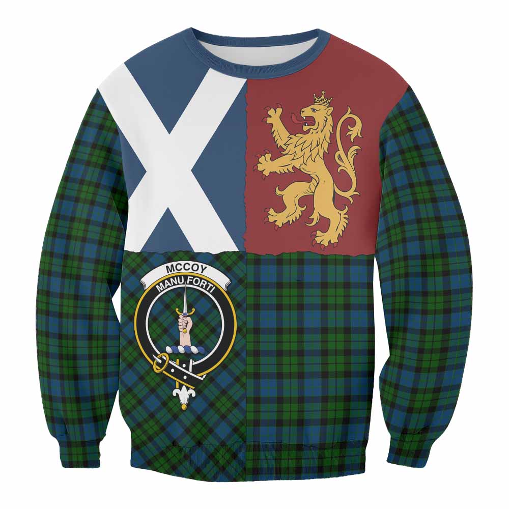 McCoy Crest Tartan Sweatshirt with Lion Rampant Saltire Style