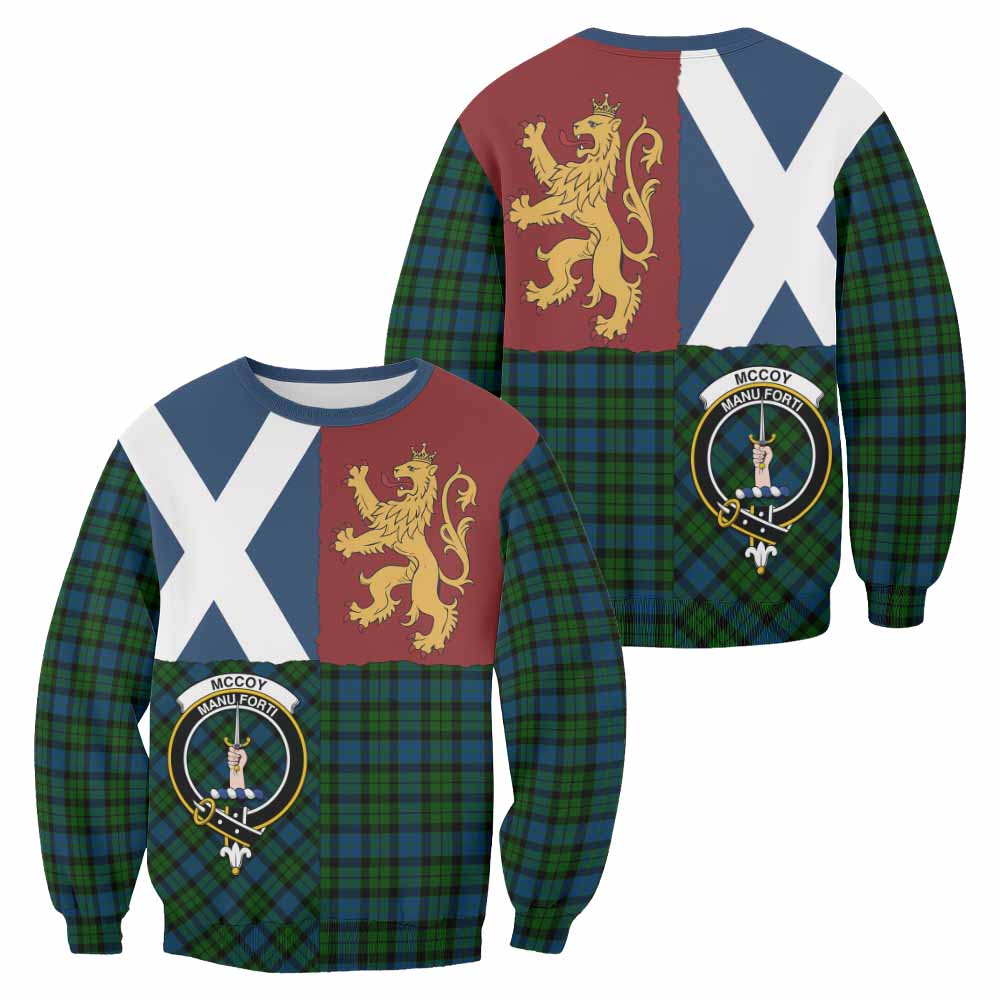McCoy Crest Tartan Sweatshirt with Lion Rampant Saltire Style