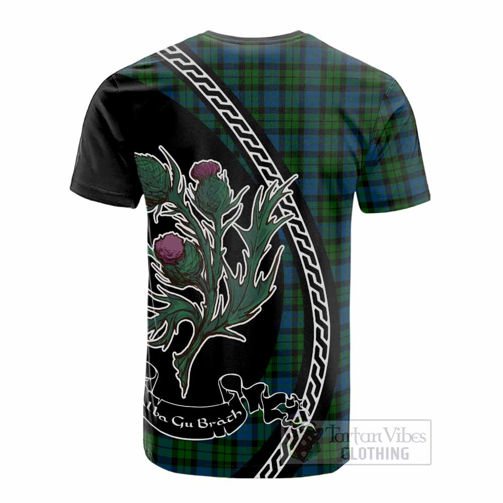 McCoy Family Crest Tartan Cotton T-shirt Alba Thistle Inspired - Tartan Vibes Clothing