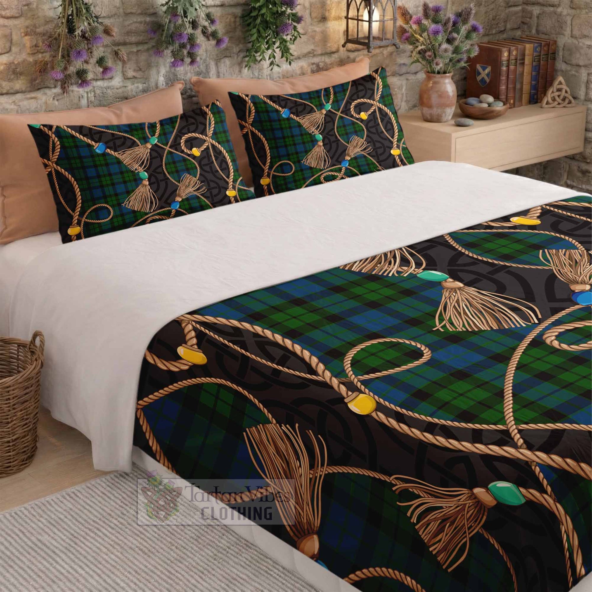 McCoy Scottish Tartan Twisted Ropes Stylized Bedding Set - Tartan Vibes Clothing