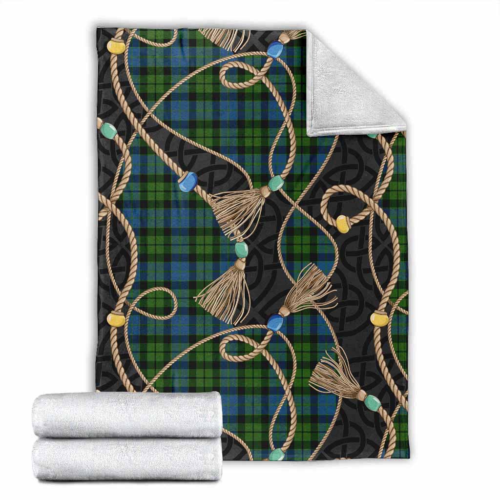 McCoy Scottish Tartan Twisted Ropes Stylized Blanket X-Large 59 x 79 inches 150 x 200 cm - Tartan Vibes Clothing