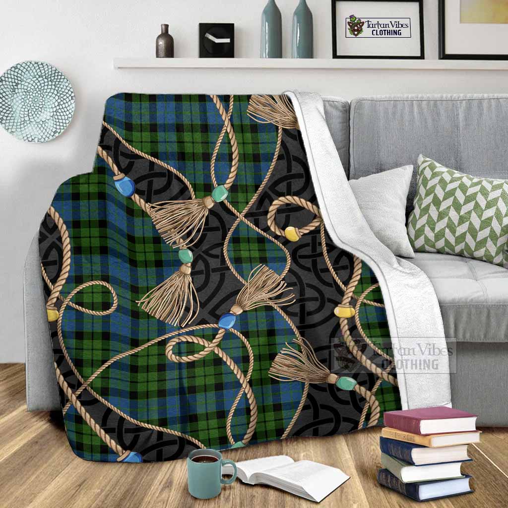 McCoy Scottish Tartan Twisted Ropes Stylized Blanket - Tartan Vibes Clothing
