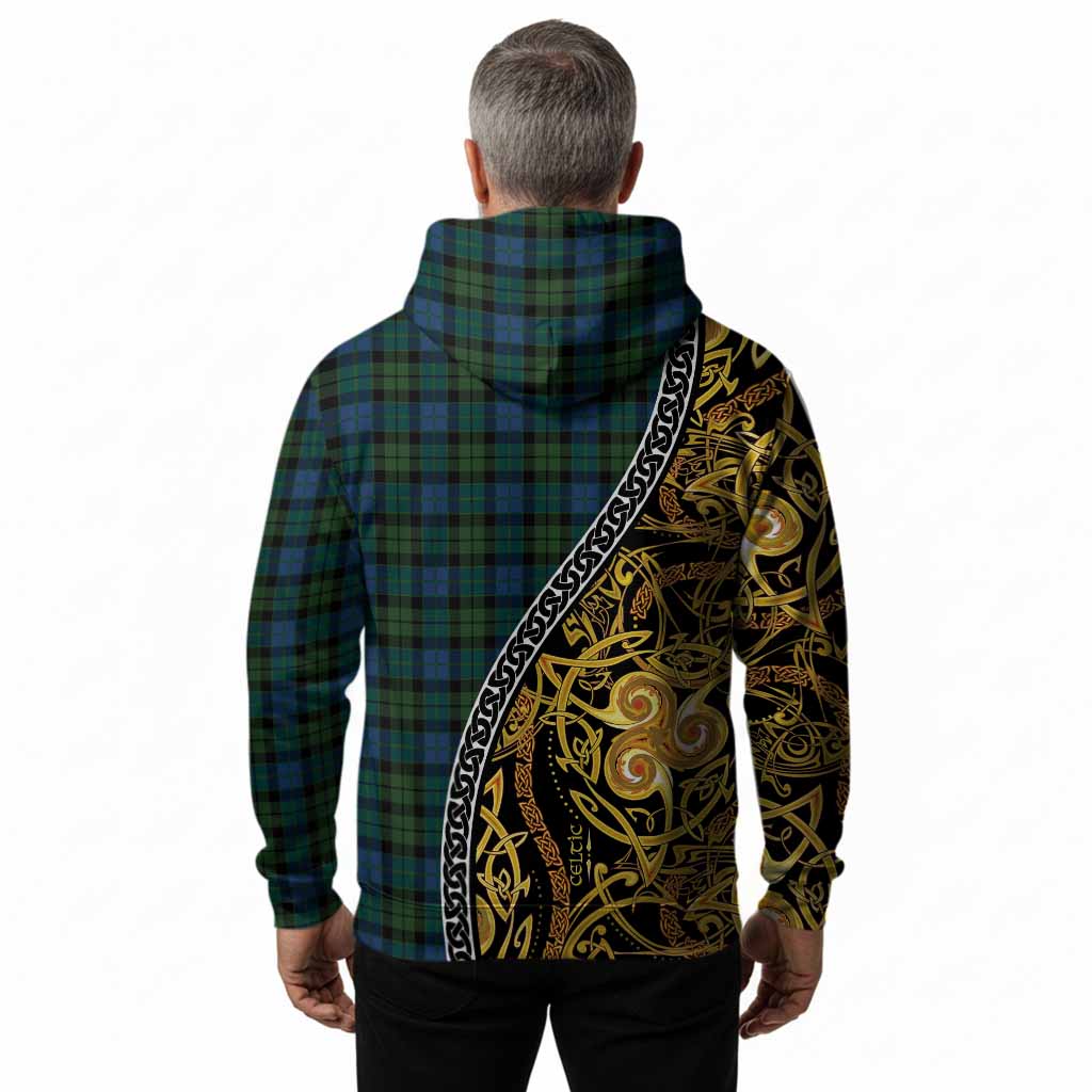 McCoy Tartan Crest Hoodie Celtic Knot and Triple Trickle Spiral Symbols