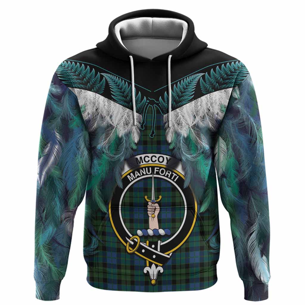 McCoy Tartan Crest Hoodie New Zealand Maori Korowai Cloak