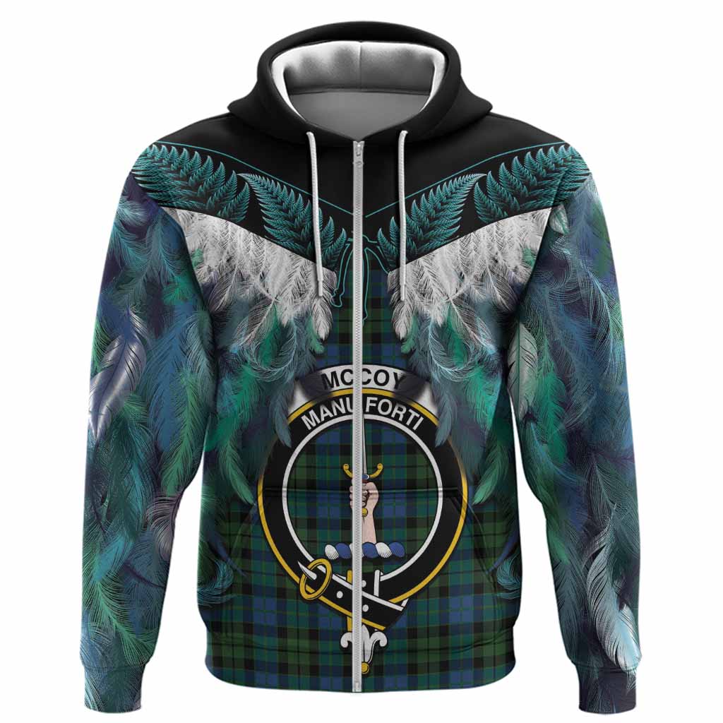 McCoy Tartan Crest Hoodie New Zealand Maori Korowai Cloak