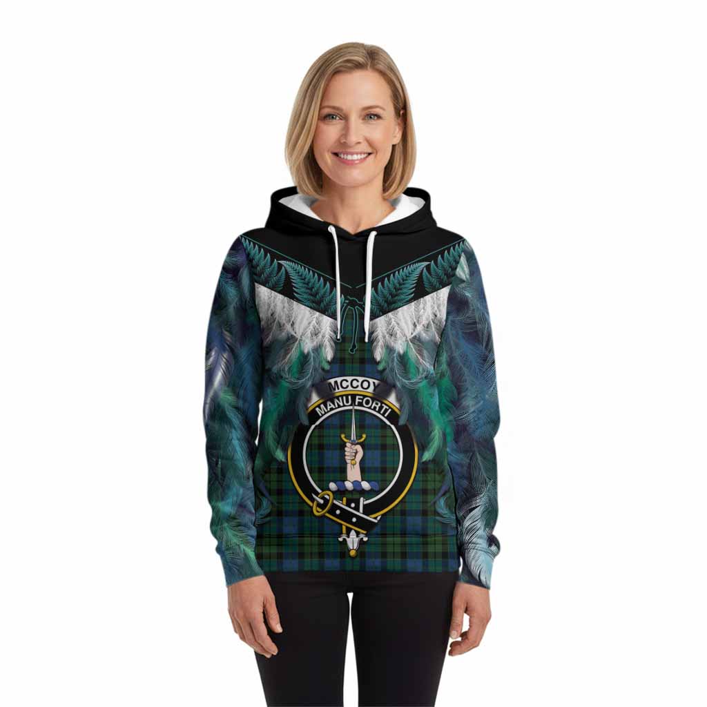 McCoy Tartan Crest Hoodie New Zealand Maori Korowai Cloak