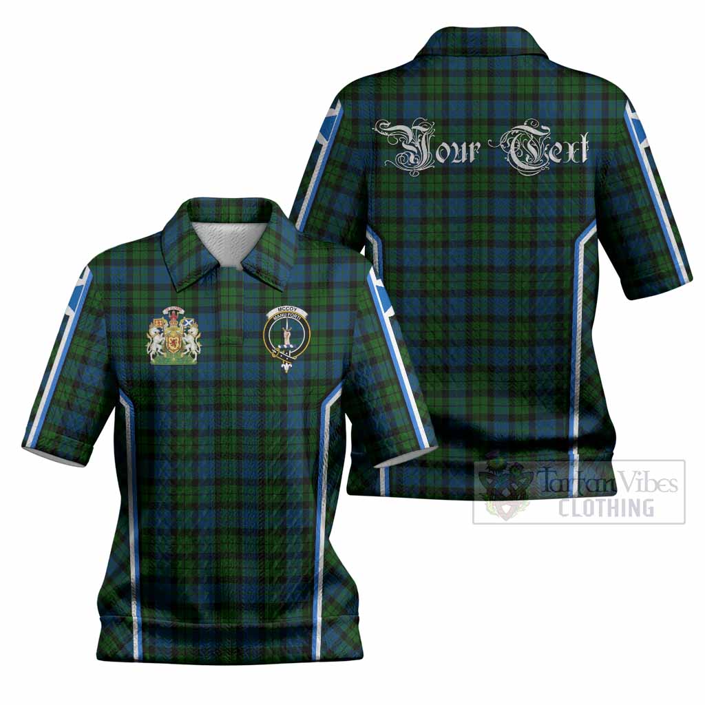 McCoy Tartan Crest Women’s Polo Sweater Top Scotland Coat of Arm Flag Style