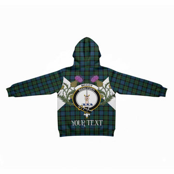 McCoy Tartan Family Crest Kid Hoodie Scottish Burns Night Thistle Floral