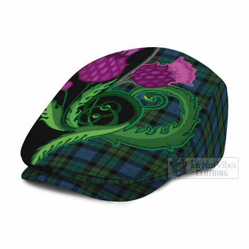 McCoy Tartan Flat Cap, Jeff Cap Traditional Scottish Thistle