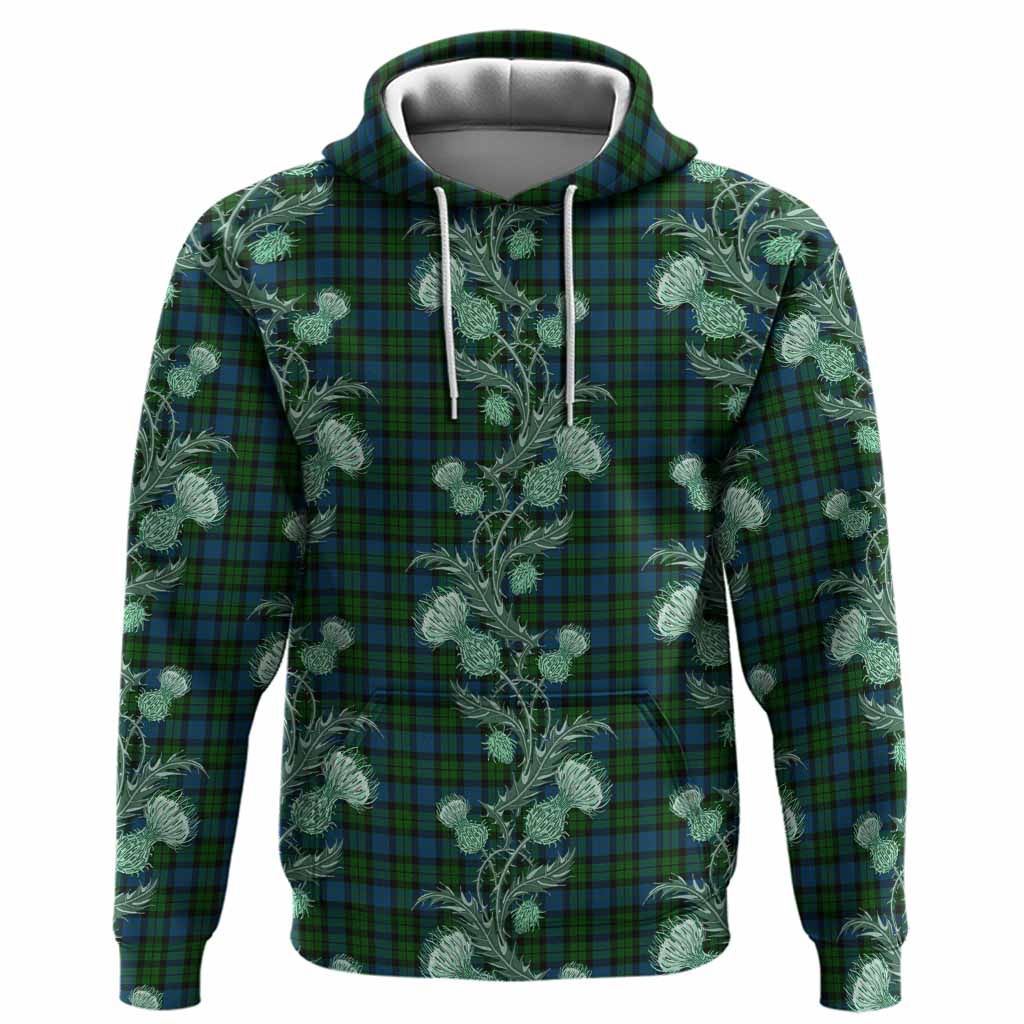 McCoy Tartan Hoodie Seamless Scottish Thistle Flowers