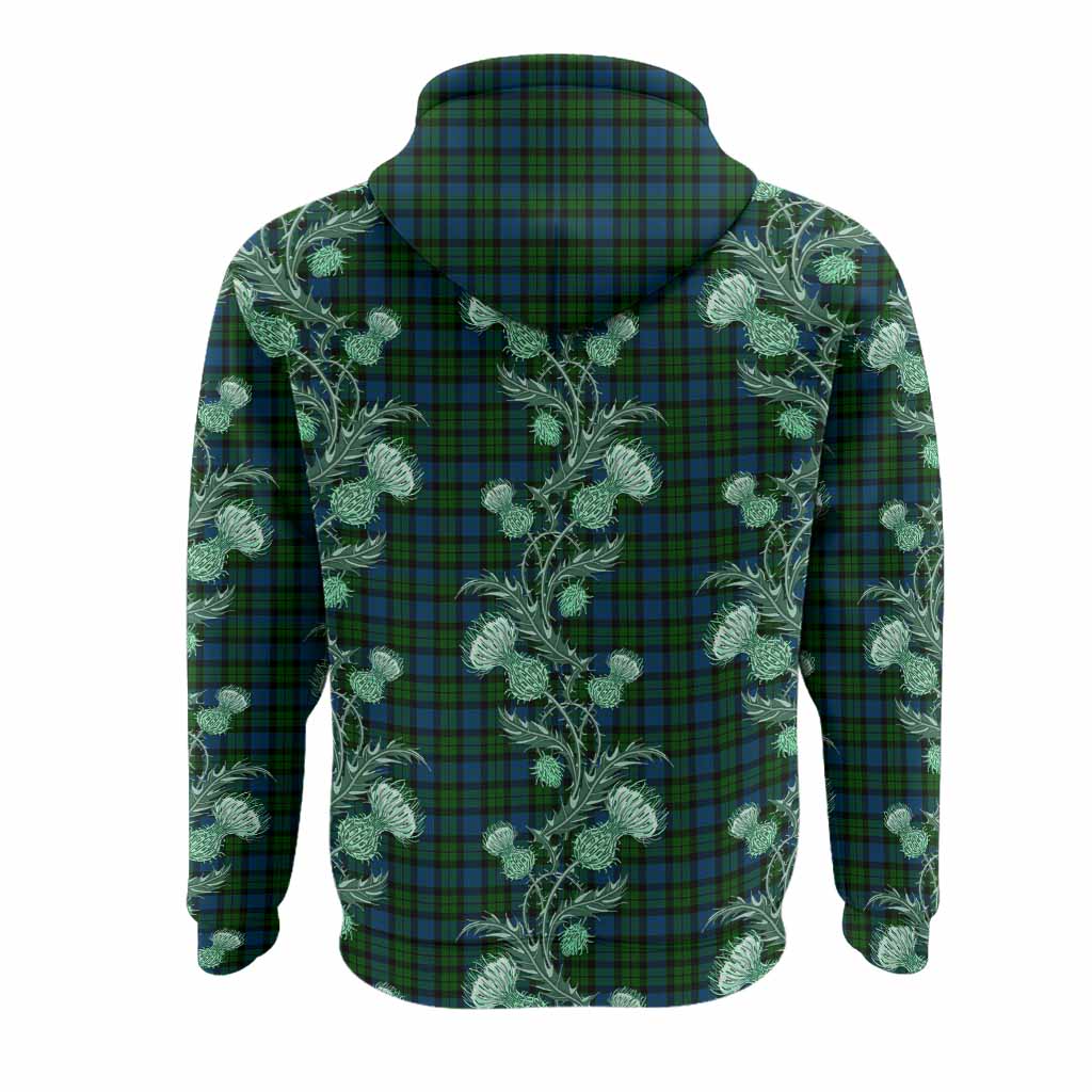 McCoy Tartan Hoodie Seamless Scottish Thistle Flowers