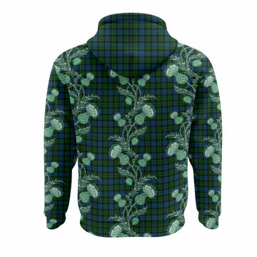 McCoy Tartan Hoodie Seamless Scottish Thistle Flowers