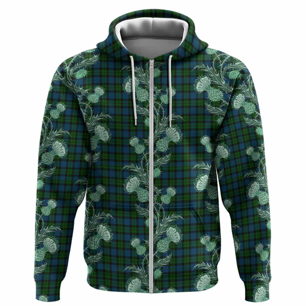 McCoy Tartan Hoodie Seamless Scottish Thistle Flowers