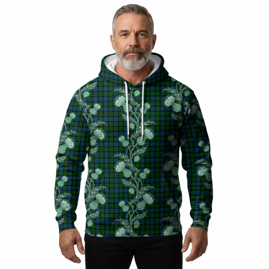 McCoy Tartan Hoodie Seamless Scottish Thistle Flowers