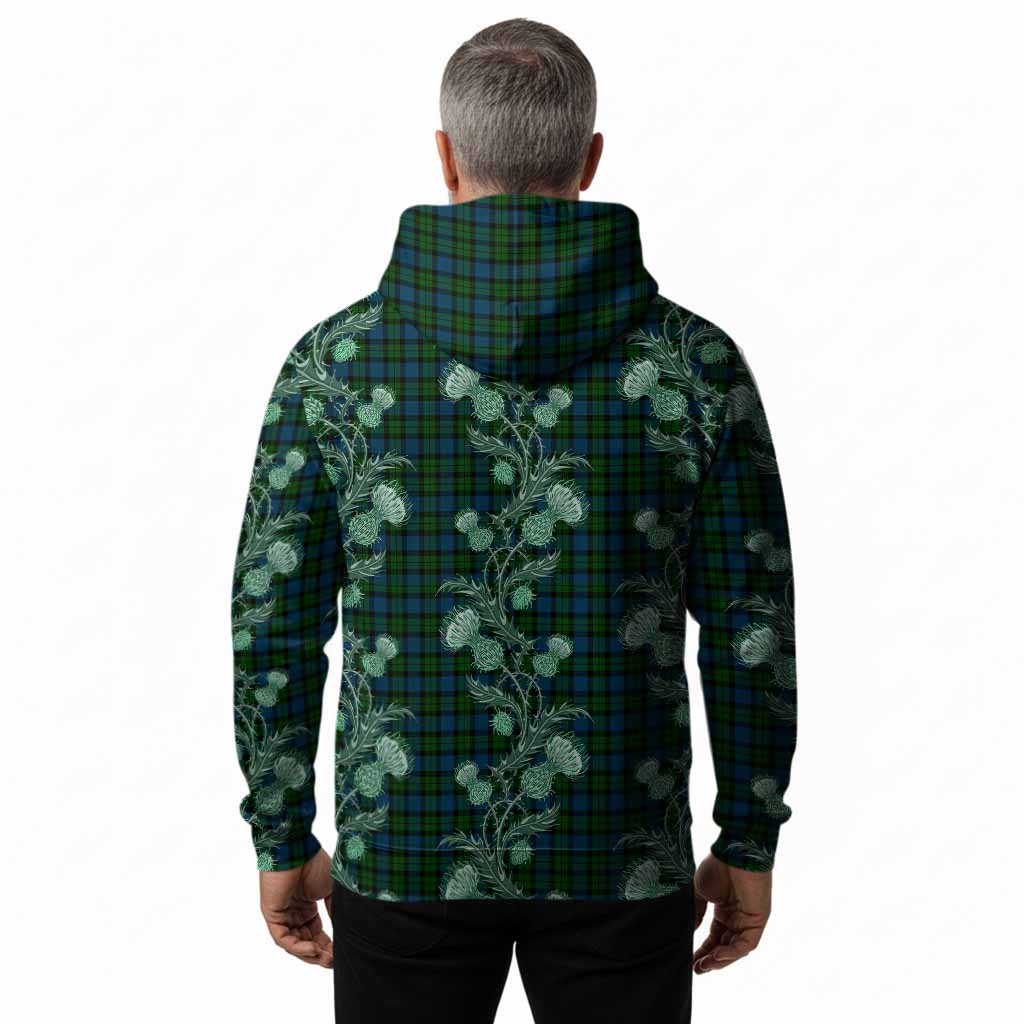 McCoy Tartan Hoodie Seamless Scottish Thistle Flowers