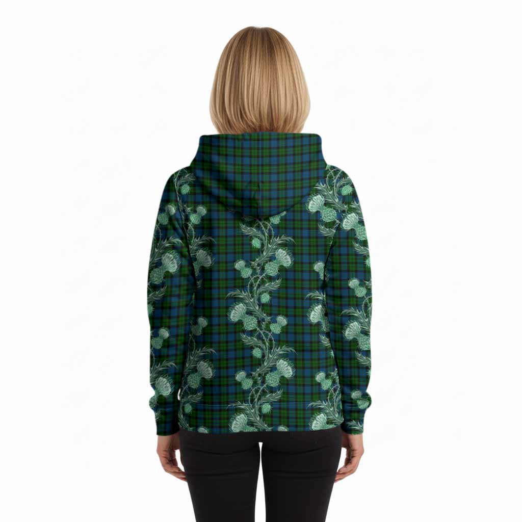 McCoy Tartan Hoodie Seamless Scottish Thistle Flowers