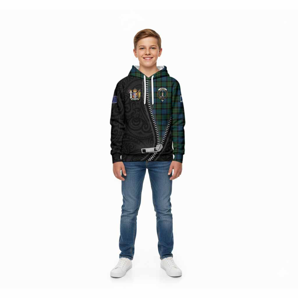 McCoy Tartan Kid Hoodie New Zealand Pattern Unique Zipper Stylized