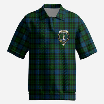 McCoy Tartan Men’s Polo Sweater Top with Family Crest
