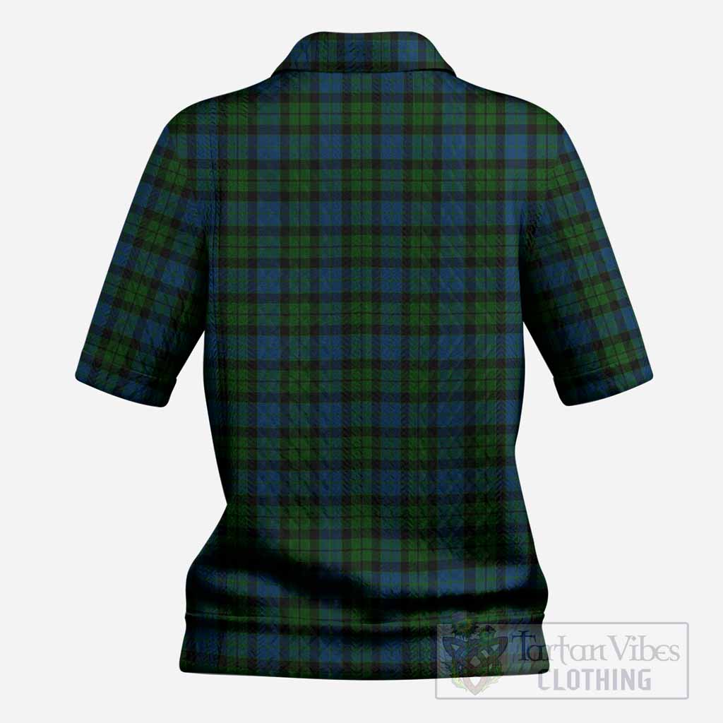 McCoy Tartan Women’s Polo Sweater Top with Family Crest