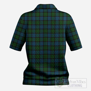 McCoy Tartan Women’s Polo Sweater Top with Family Crest