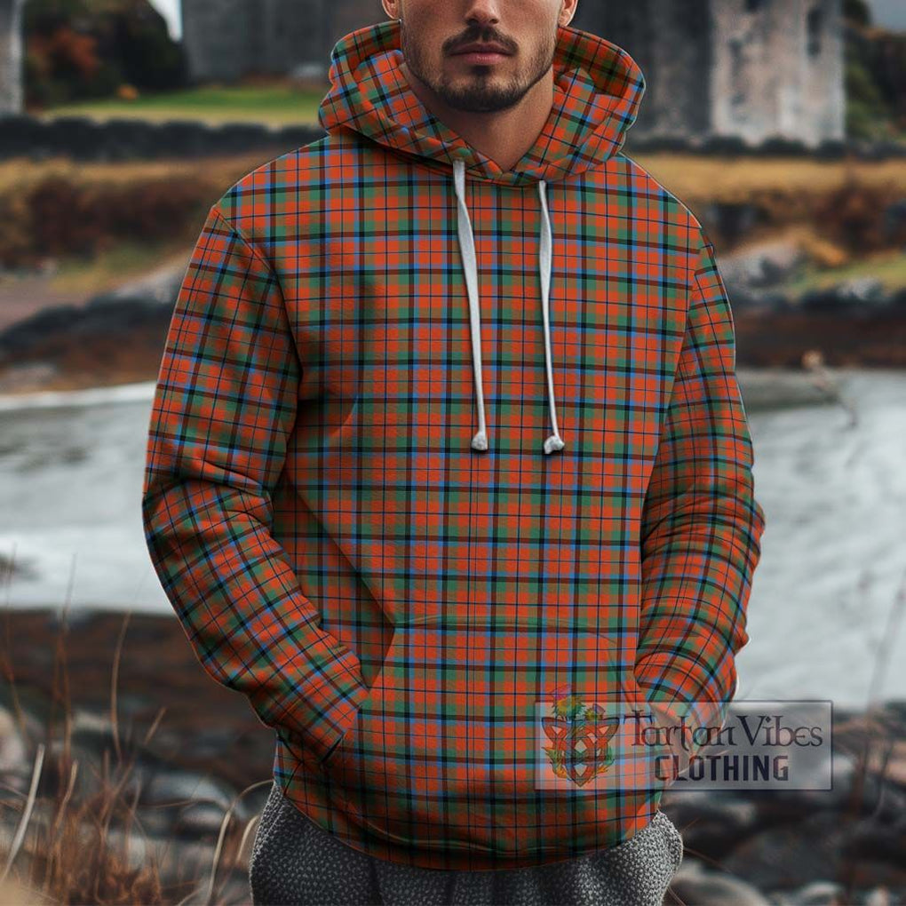 McCracken Ancient Tartan Cotton Hoodie Zip Hoodie - Tartan Vibes Clothing