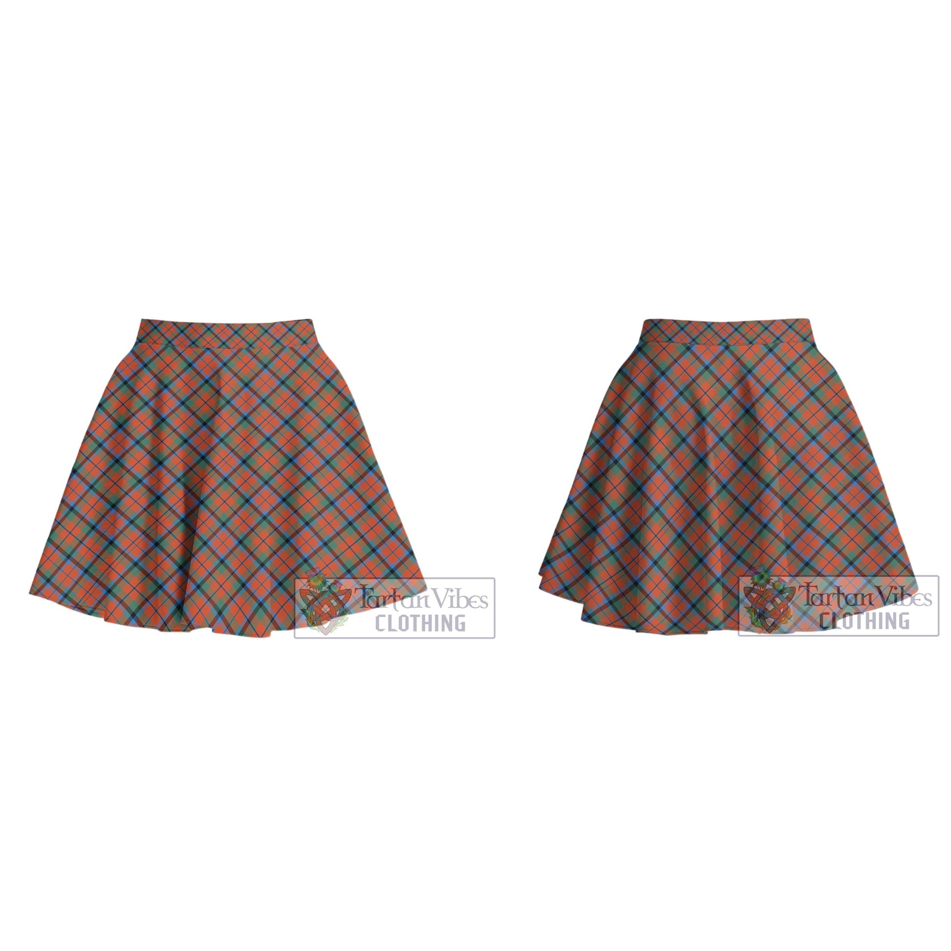 McCracken Ancient Tartan Women's Plated Mini Skirt Cross Style - Tartan Vibes Clothing