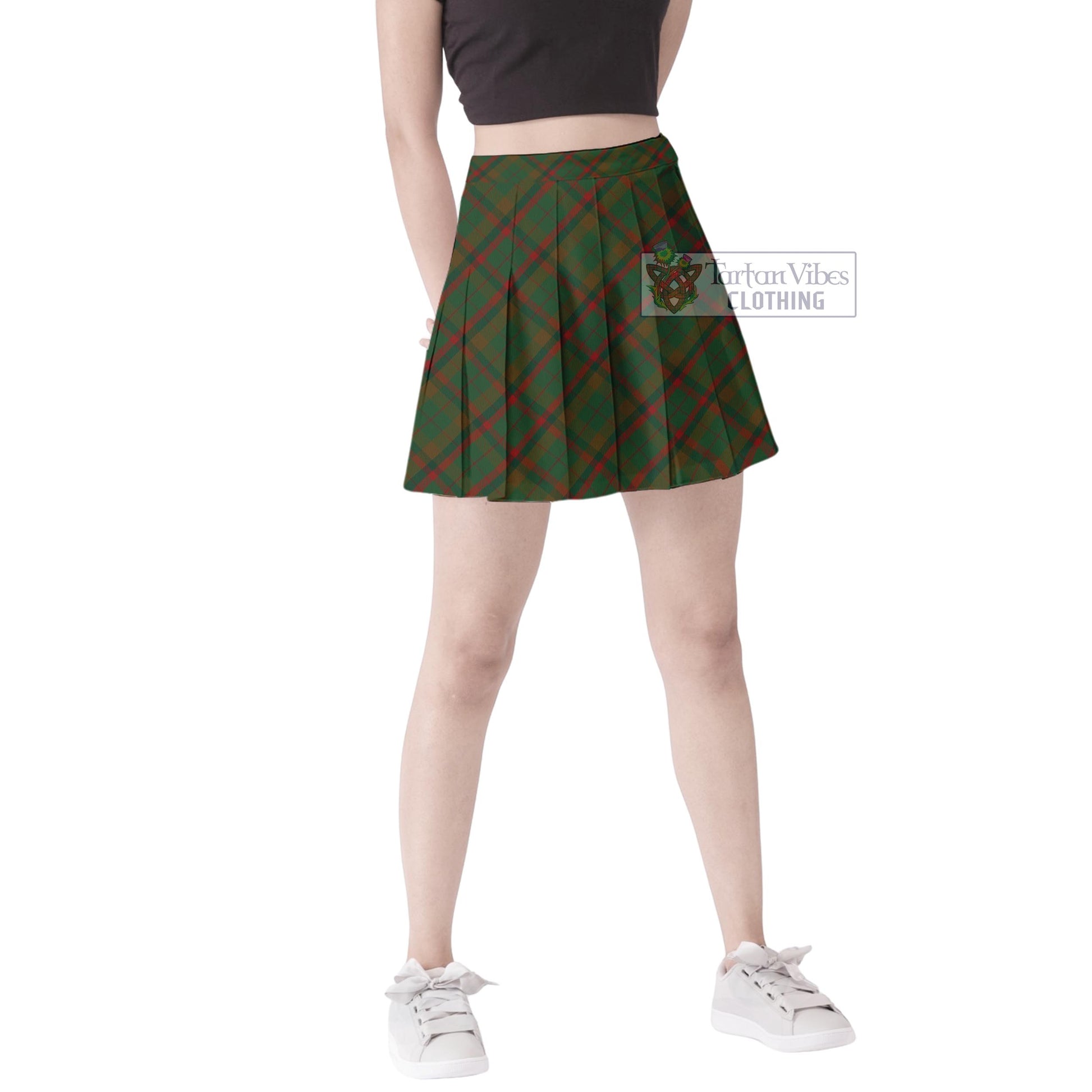 McCracken Hunting Tartan Women's Plated Mini Skirt Cross Style Female - Tartan Vibes Clothing