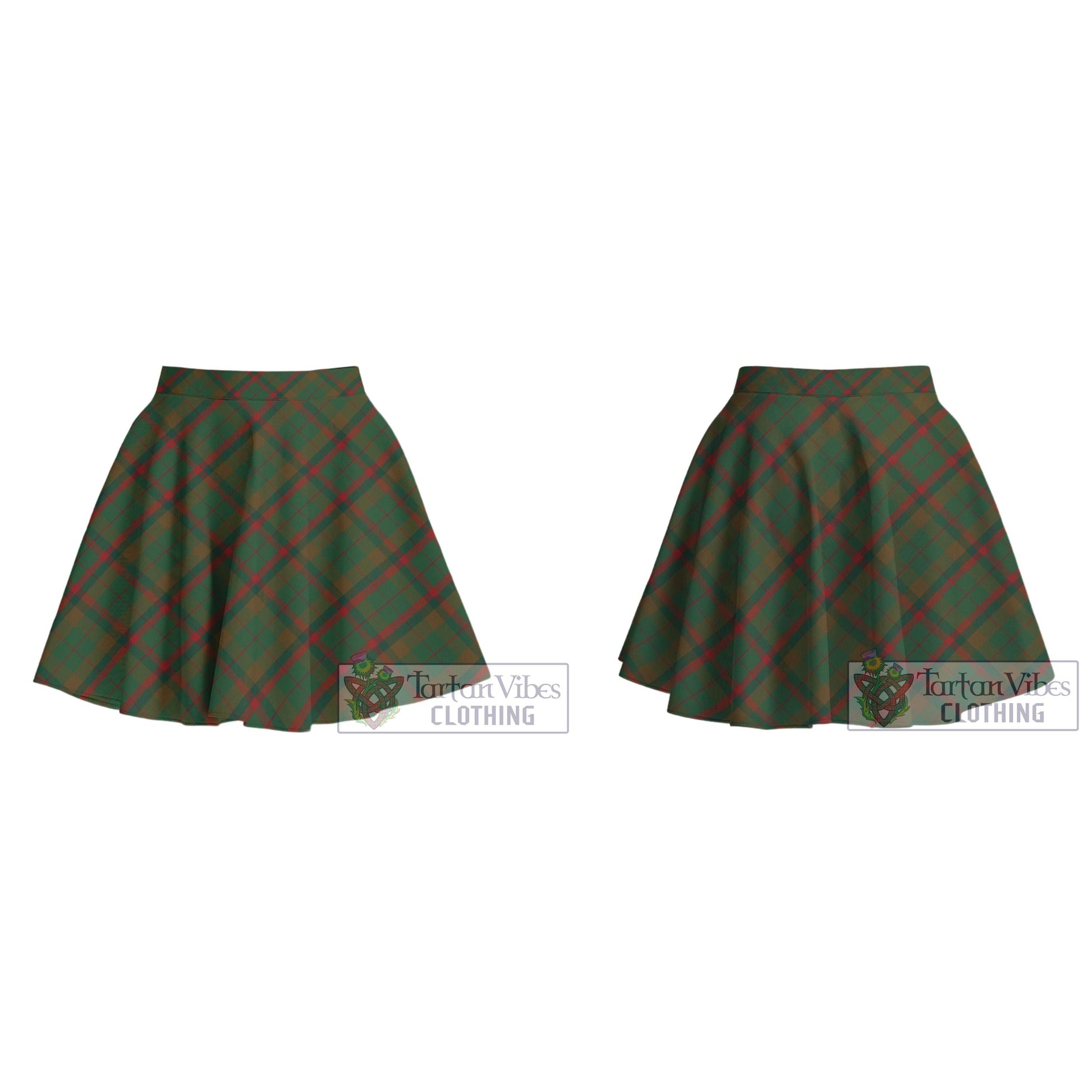 McCracken Hunting Tartan Women's Plated Mini Skirt Cross Style - Tartan Vibes Clothing
