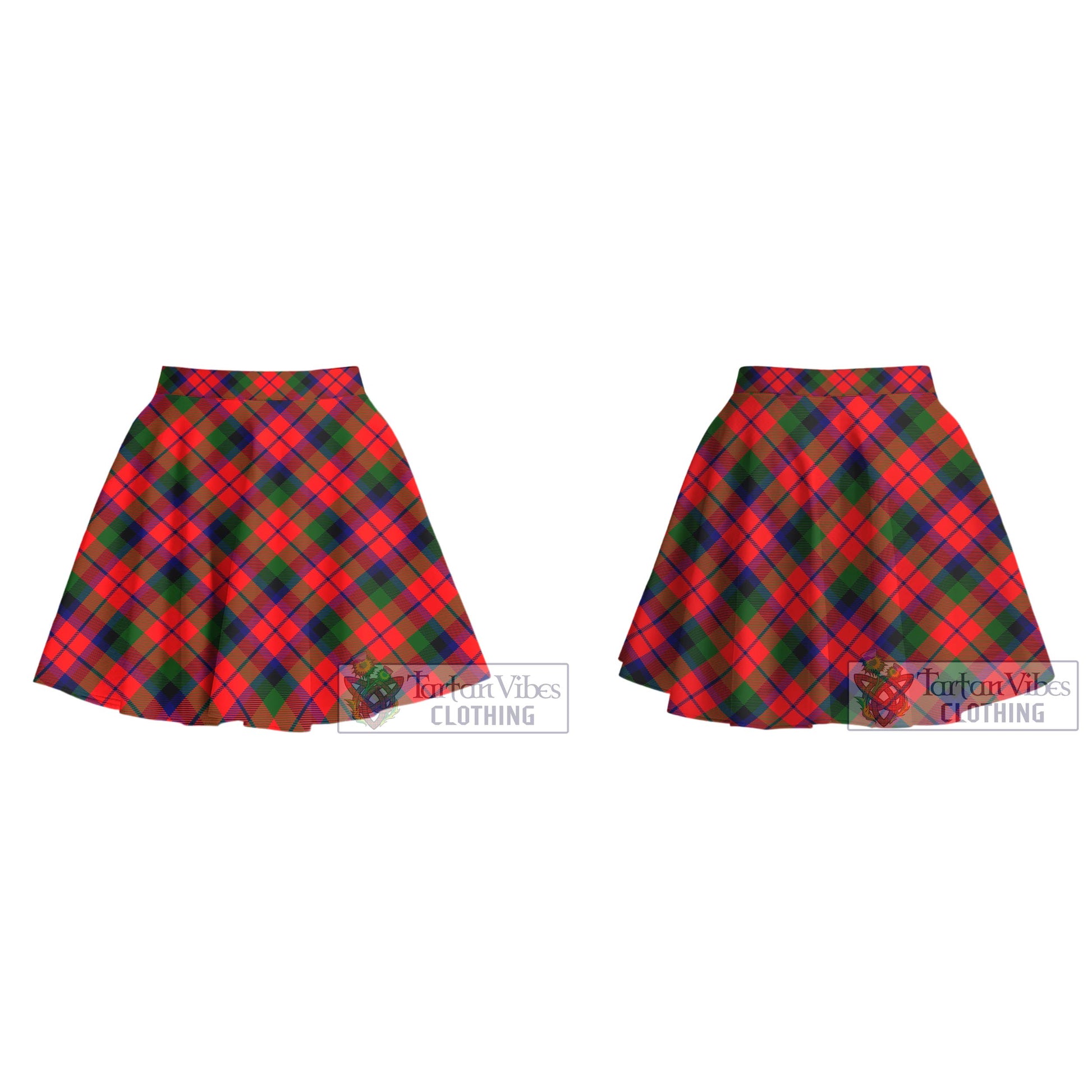 McCracken Modern Tartan Women's Plated Mini Skirt Cross Style - Tartan Vibes Clothing