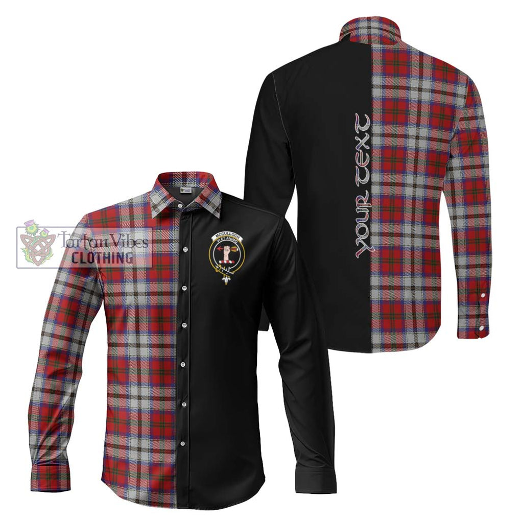 McCulloch Dress Tartan Long Sleeve Button Shirt with Family Crest and Half Of Me Style Men's Shirt S - Tartanvibesclothing Shop