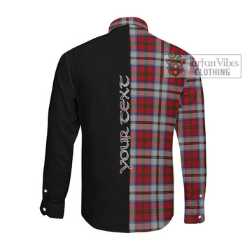McCulloch Dress Tartan Long Sleeve Button Shirt with Family Crest and Half Of Me Style Men's Shirt - Tartanvibesclothing Shop