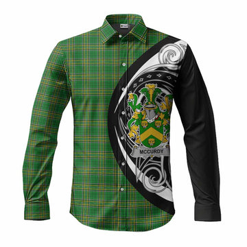 McCurdy Irish Clan Long Sleeve Button Shirt Celtic Circle Style